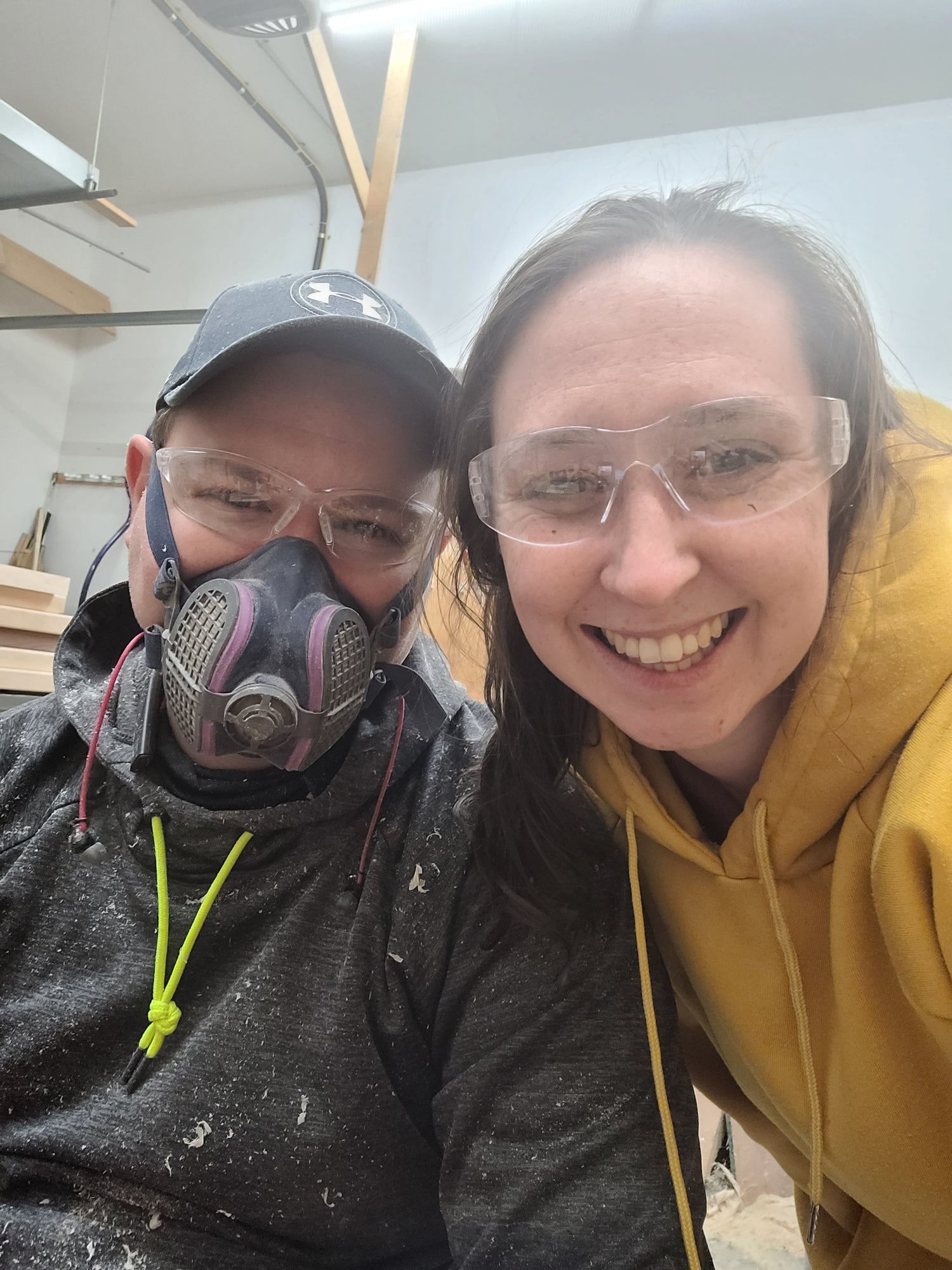 Gary and Christina in the shop