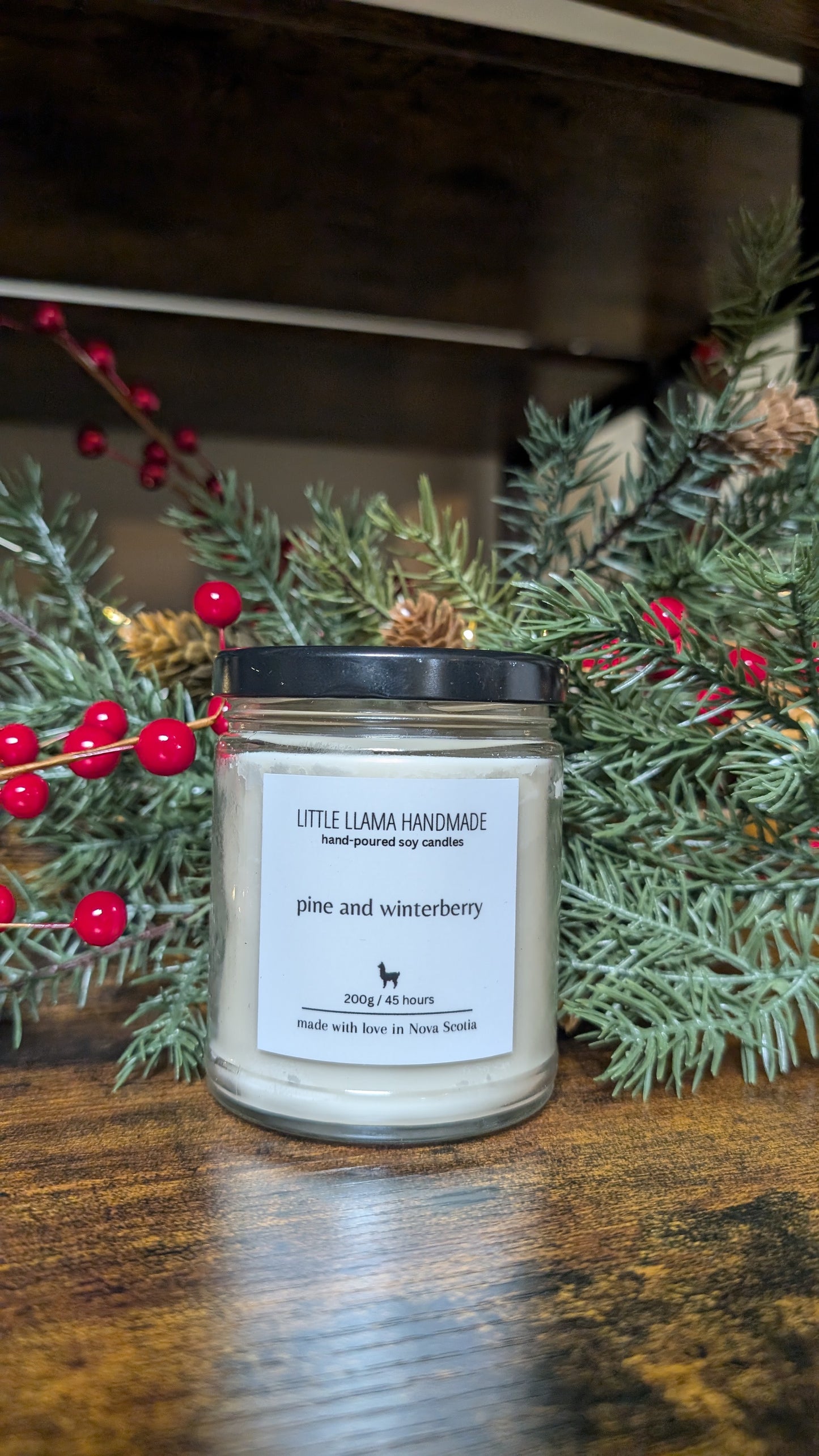 Pine and Winterberry Soy Candle