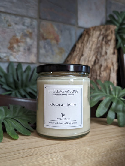 Tobacco and Leather Soy Candle