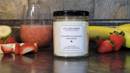 Strawberry Banana Smoothie Soy Candle